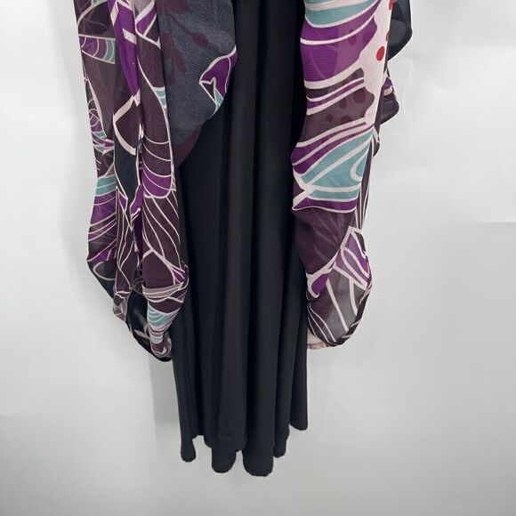 Anthropologie Let Me Be Multicolor Lined V-Neck Floral Midi Dress Size Small - Picture 9 of 13